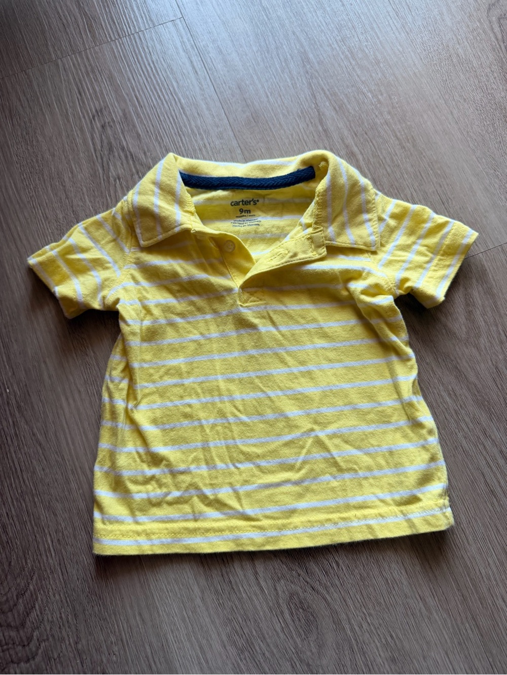 Carter’s Baby Boy Yellow Striped Polo Shirt – 9M
